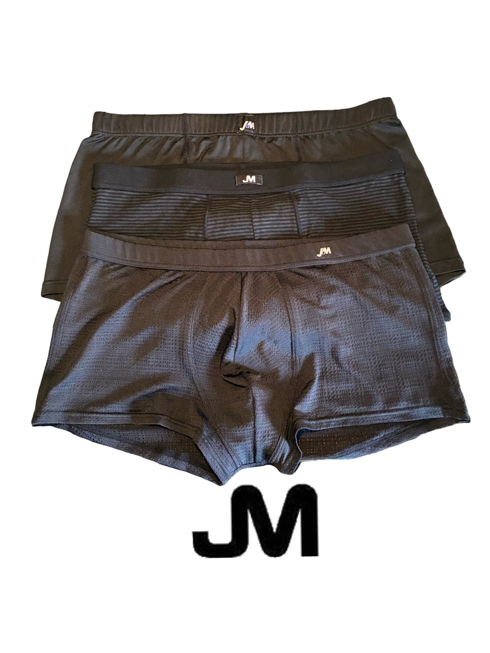JM Canada Men’s Black Performance Boxer Briefs - 3-Pack, NWOT